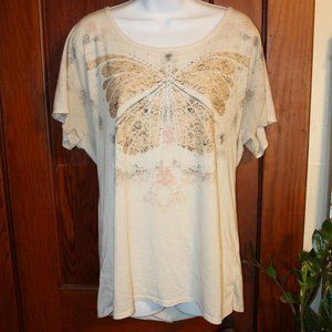 Maurices creme butterfly tee